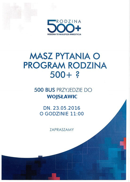 Miniaturka artykułu BUS 500+ odwiedzi Wojsławice