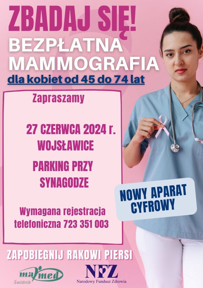 Miniaturka artykułu Zaproszenie na bezpłatną mammografię