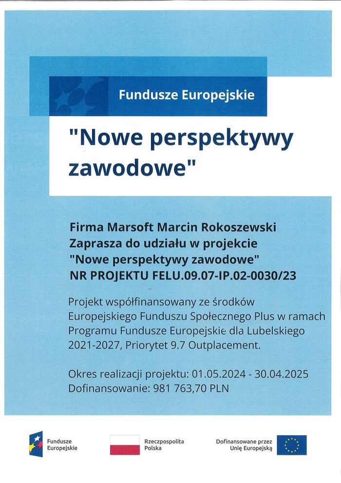 Miniaturka artykułu Zaproszenie do udziału w projekcie „Nowe Perspektywy zawodowe”