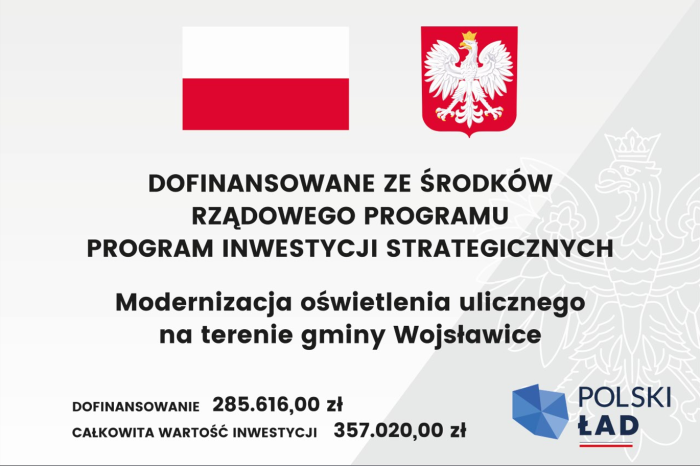 Miniaturka artykułu Modernizacja oświetlenia ulicznego na terenie gminy Wojsławice