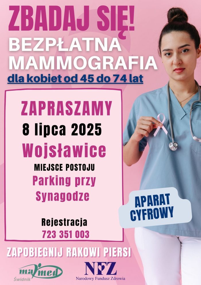 Miniaturka artykułu Zaproszenie na bezpłatną mammografię