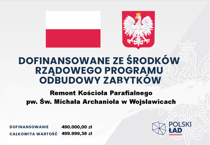Miniaturka artykułu Remont Kościoła Parafialnego pw. Św. Michała Archanioła w Wojsławicach