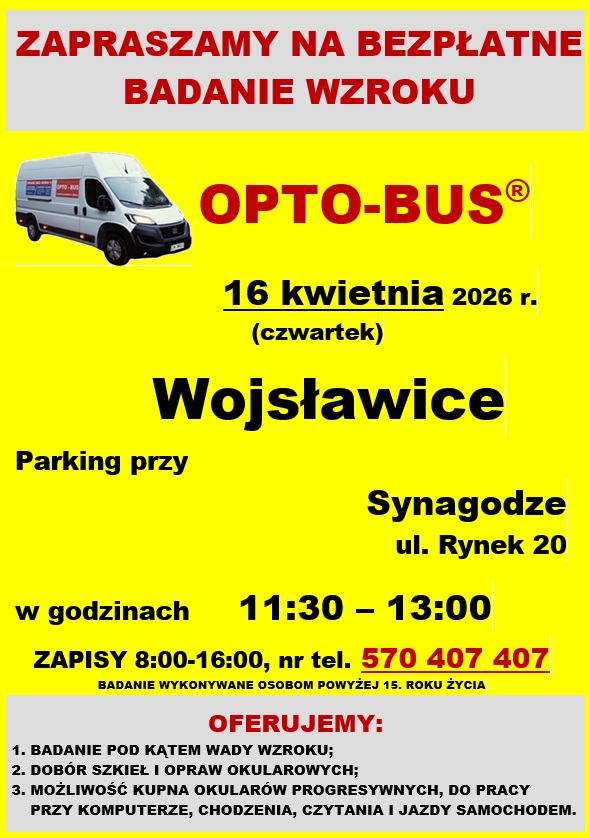 Miniaturka artykułu Zaproszenie na bezpłatne badanie wzroku