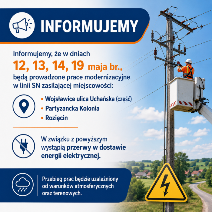 Miniaturka artykułu Informacja o przerwie w dostawach energii elektrycznej