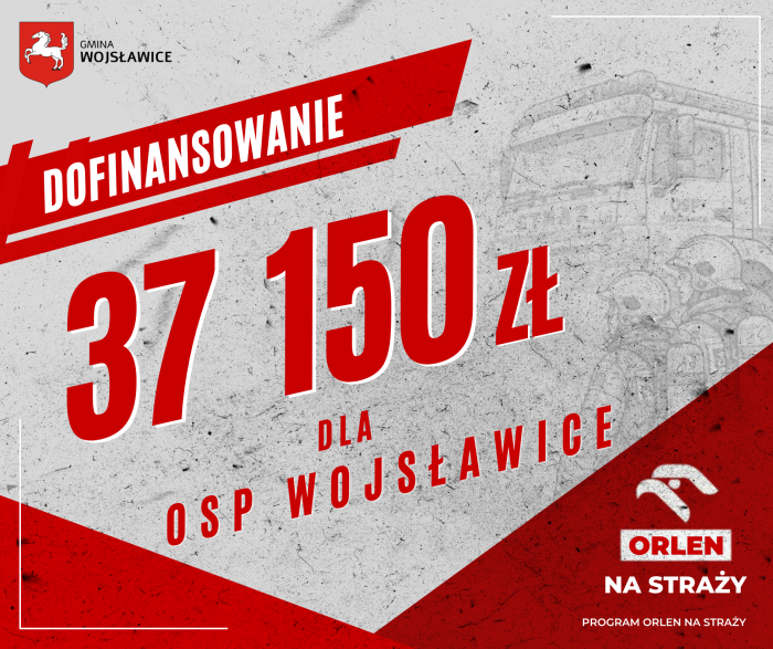 Miniaturka artykułu OSP KSRG Wojsławice z dofinansowaniem od ORLENU