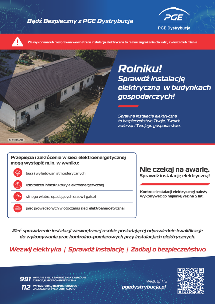 Miniaturka artykułu Rolniku! Sprawdź instalację elektryczną w budynkach gospodarczych