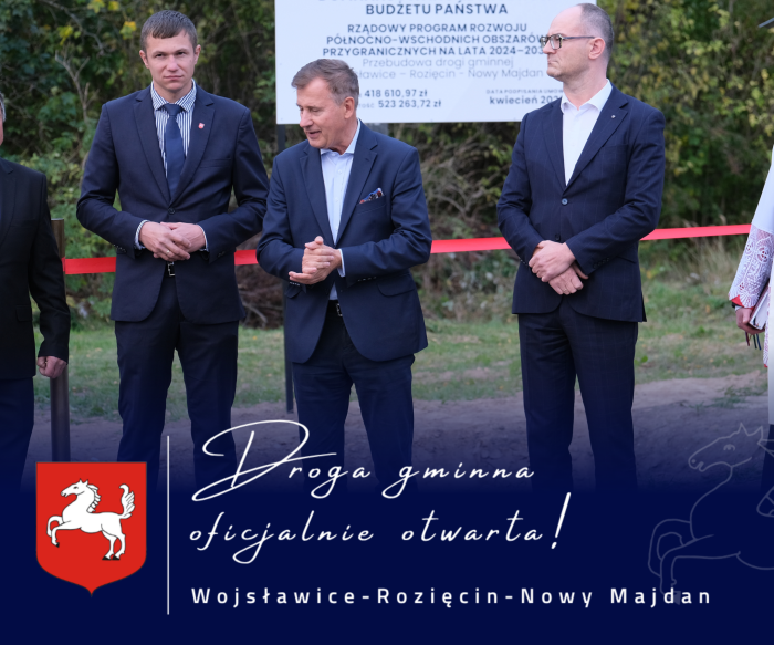 Miniaturka artykułu Uroczyste otwarcie drogi gminnej Wojsławice – Rozięcin – Nowy Majdan